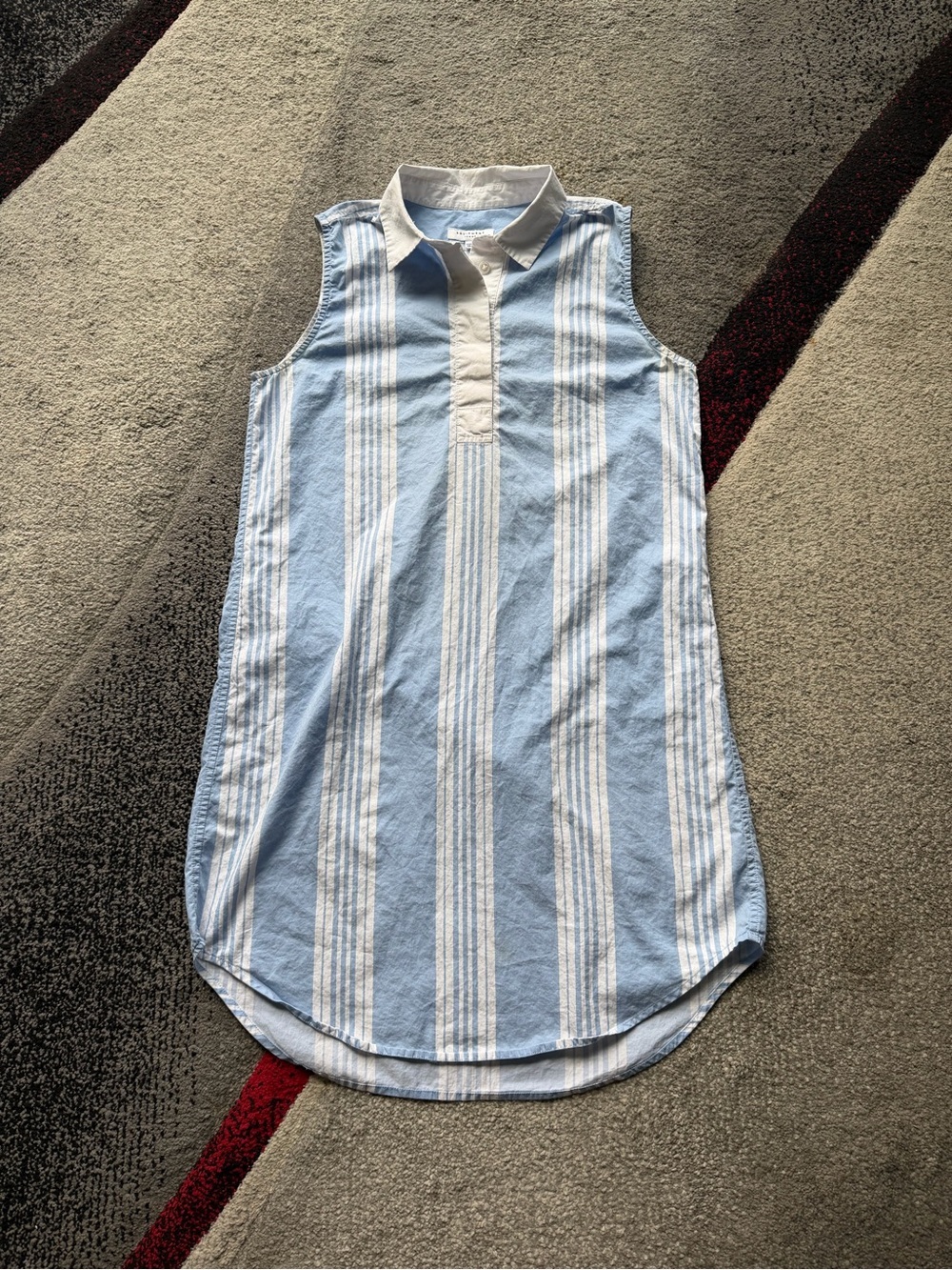 Equipment Femme Blue Striped Sleeveless Tunic Top
